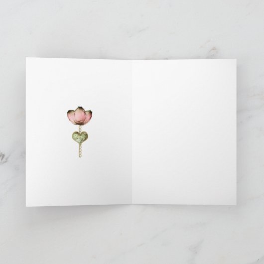 Floral Hartelijk dank Bedankkaart (Binnen)