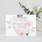 Floral Hartelijk dank Bedankkaart (Staand voorkant)