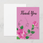 Floral Hartelijk dank Bedankkaart (Voorkant / Achterkant)