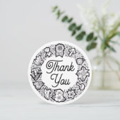 Floral Hartelijk dank Kaart (Staand voorkant)