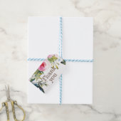 Floral Hartelijk dank, mevrouw Girly Flowers Busin Cadeaulabel (Met Touw)