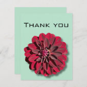 Floral Hartelijk dank Notitiekaartje (Voorkant / Achterkant)