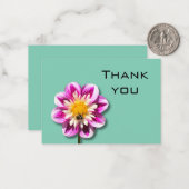 Floral Hartelijk dank Notitiekaartje (Voorkant / Achterkant in situ)