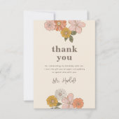 Floral Hartelijk dank | Retro Floral Bedankkaart (Voorkant)