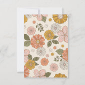 Floral Hartelijk dank | Retro Floral Bedankkaart (Achterkant)