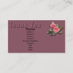 Floral Hartelijk dank Visitekaartje