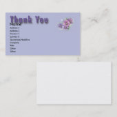 Floral Hartelijk dank Visitekaartje (Voorkant / Achterkant)