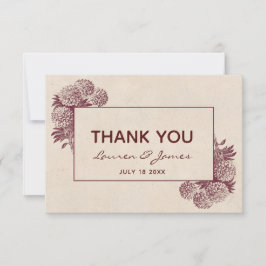  Floral Hartelijk dank voor 3,5x5 I Retro Botanica Bedankkaart