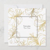 Floral Hartelijk dank voor Elegant Gold Lily Aange (Achterkant)