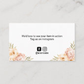  Floral Hartelijk dank voor uw bestelling Visitekaartje (Achterkant)