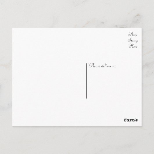 Floral Hartelijk dank voor uw zwarte & witte vent Briefkaart (Achterkant)