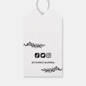 Floral hartslag gemaakt met liefdesprijs cadeaulabel (Achterkant)