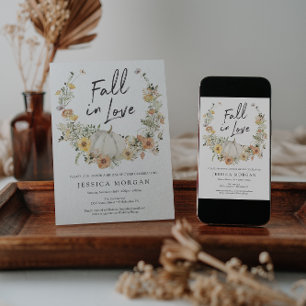 Floral Harvest Pumpkin Herfst in Love Vrijgezellen Kaart