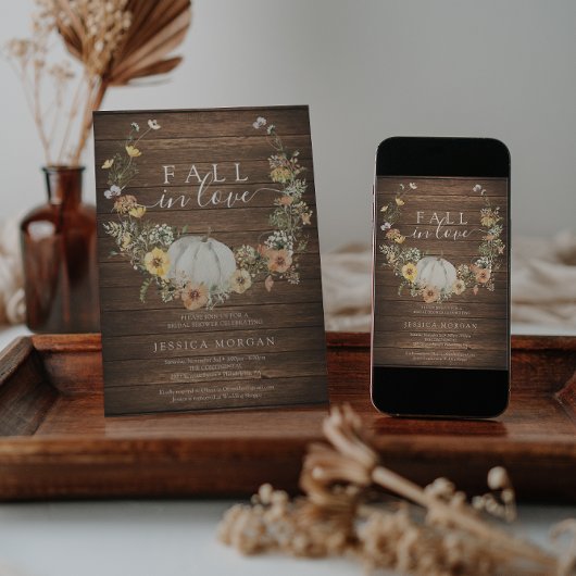 Floral Harvest Pumpkin Herfst in Love Vrijgezellen Kaart