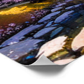 Floral Haven, Japanse tempel Poster (Hoek)