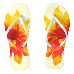 Floral Hawaii Gele Teenslippers