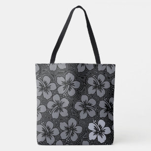 Floral Hawaiian Accent Hibiscus Beach Bag Tote Bag