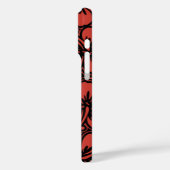 Floral Hawaiian Red Hibiscus Pinstriped Case-Mate iPhone Case (Achterkant / Links)