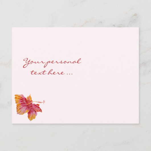 Floral Hawaiian Save the Date Wedding Briefkaart (Achterkant)