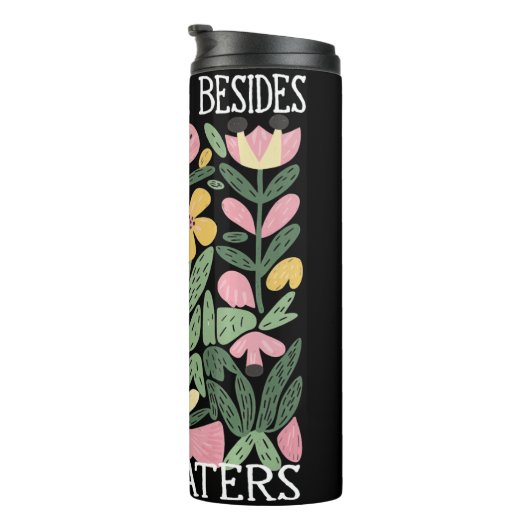 Floral He Leads Me Beside Still Waters Thermosbeker (Geroteerd rechts)