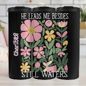 Floral He Leads Me Beside Still Waters Thermosbeker
