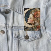 Floral Headdress & Crescent Moon 2 Button (Insitu)
