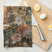 Floral Headdress & Crescent Moon 2 Theedoek (Quarter Fold)
