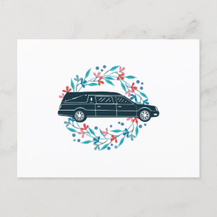 Floral Hearse Car Briefkaart