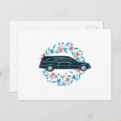 Floral Hearse Car Briefkaart (Voorkant / Achterkant)