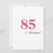 Floral Heart 85th Birthday Kaart voor vrouwen (Achterkant)