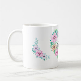 Floral Heart and bouquets with MOM text Mug Koffiemok
