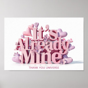 *~* Floral Heart AP85 Law Attractie Manifesteren Poster