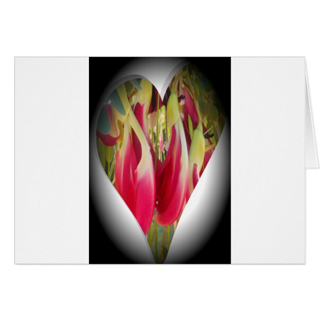 Floral Heart Art Print (Voorkant Horizontaal)
