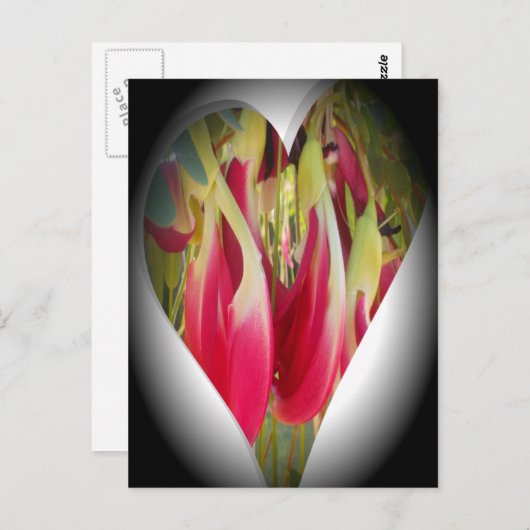 Floral Heart Art Print Briefkaart (Voorkant / Achterkant)