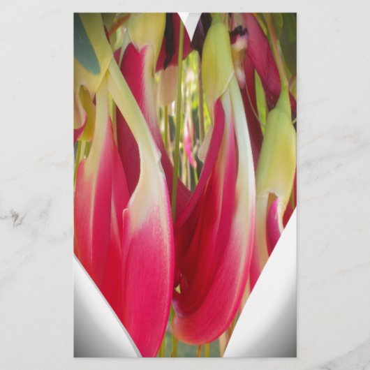 Floral Heart Art Print Briefpapier (Voorkant)