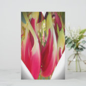 Floral Heart Art Print Briefpapier (Staand voorkant)