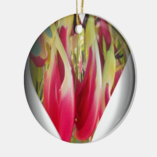 Floral Heart Art Print Keramisch Ornament (Links)