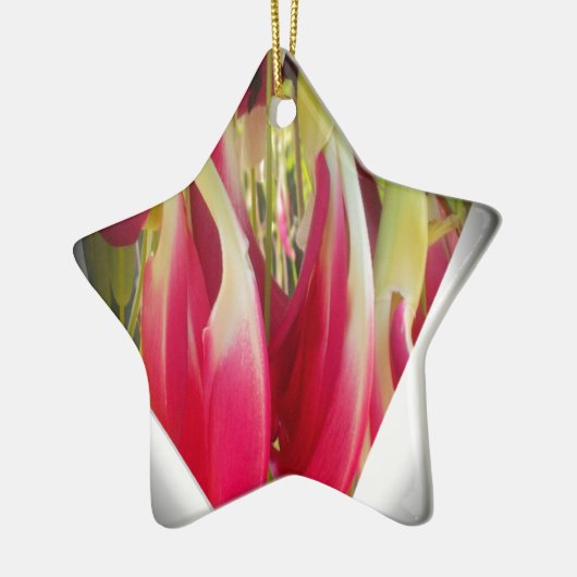 Floral Heart Art Print Keramisch Ornament (Links)