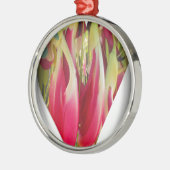 Floral Heart Art Print Metalen Ornament (Links)