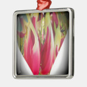 Floral Heart Art Print Metalen Ornament (Links)