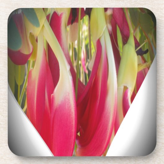 Floral Heart Art Print Onderzetter (Voorkant)