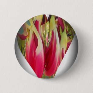 Floral Heart Art Print Ronde Button 5,7 Cm