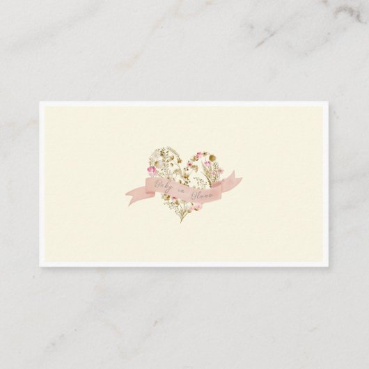 Floral Heart Baby In Bloom Boeken voor Baby Informatiekaartje (Achterkant)