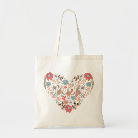Floral Heart Bag Tote Bag (Voorkant)