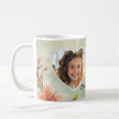 Floral Heart Best Mom Ever Photo Mug Koffiemok (Links)