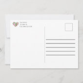 Floral Heart Boeket Valentijn Kaart (Achterkant)