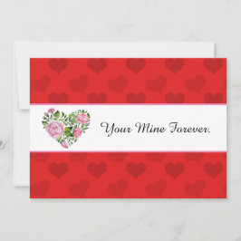 Floral Heart Boeket Valentijn Kaart