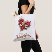 Floral Heart Bouquet Valentine's Day Tote Bag (Dichtbij)
