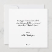 Floral Heart Bubble Witch Cauldron Lupercalia Vibe Feestdagenkaart (Achterkant)