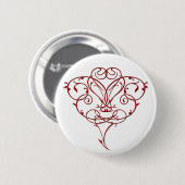 Floral Heart Button (Voorkant /achterkant)